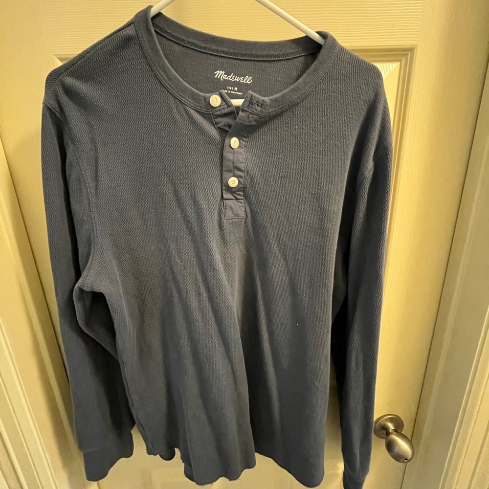 Madewell Blue Long Sleeve Tee